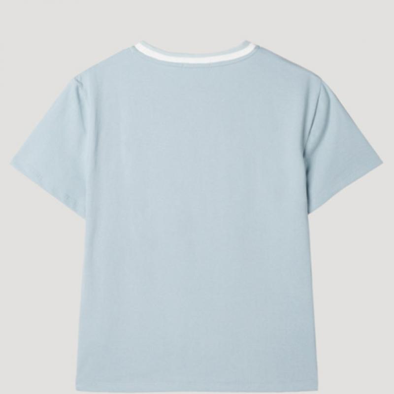 [shins Miss] Цветная футболка с круглым вырезом и коротким рукавом swjTsp22030 Ll