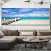 Natural Tropical Sea Beach Canvas Painting Palm Tree Seascape Posters And Prints Wall Art Pictures Living Room Home Decoration