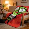 Throw High-Density Short Plush Blanket For Sofa Nap Air-Conditioned Room Soft Skin-Friendly Animation Invader ZIM