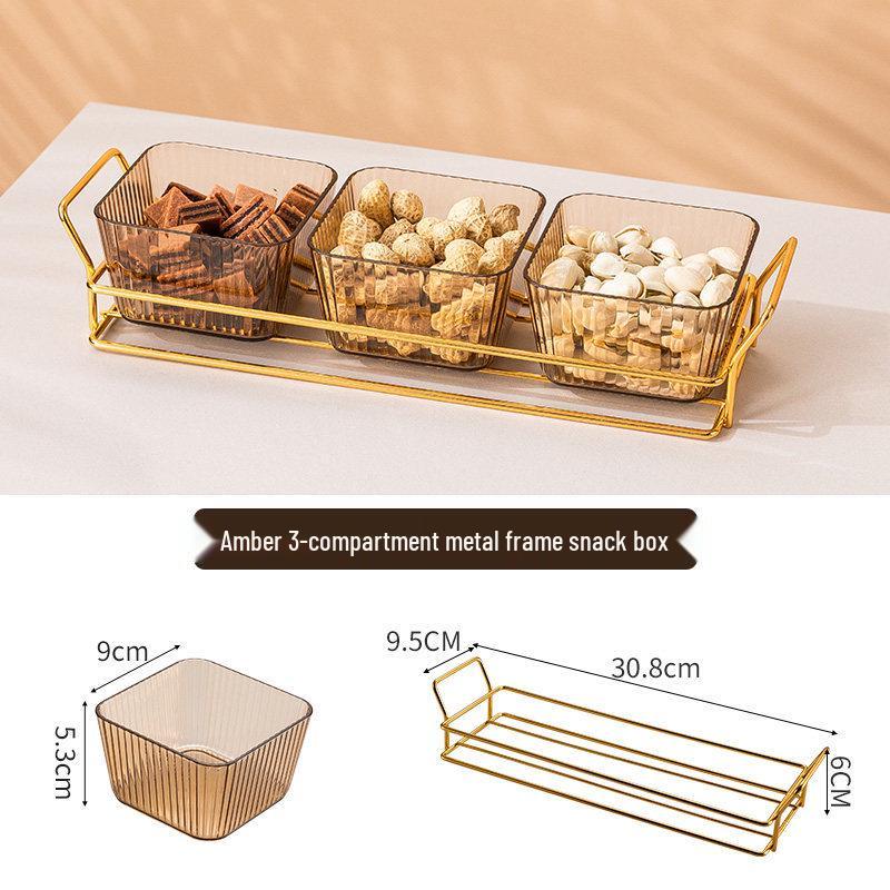 Креативная пластиковая тарелка с отделениями для закусок для гостиной или бара