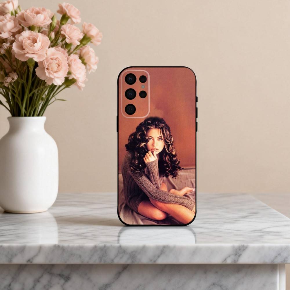 R-Rebecca G-Gayheart Actress Phone Case For Samsung S25,S24,S21,S22,S23,S30,Ultra,S20,Plus,Others Soft Black Case