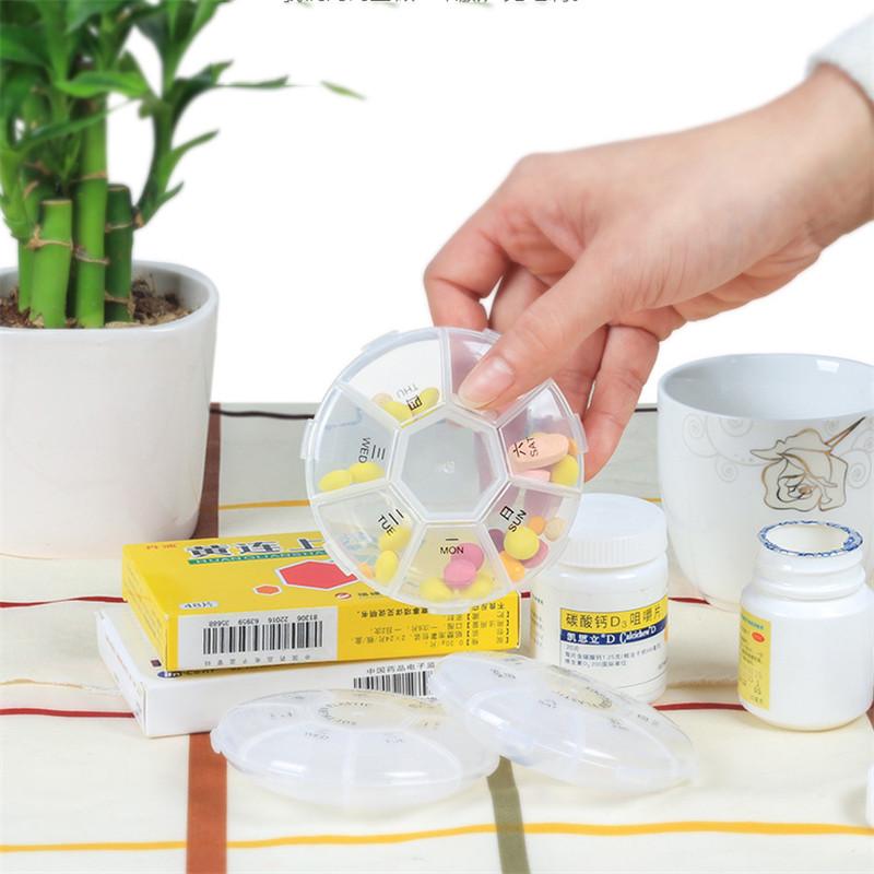 7-дневный мини-еженедельный отсек для таблеток, безопасный для хранения лекарств, тайник для путешествий, сортировка планшетов