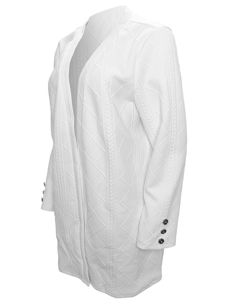 Женский модный повседневный топ, однотонный кардиган с пуговицами, длинный рукав, запонки в виде роз