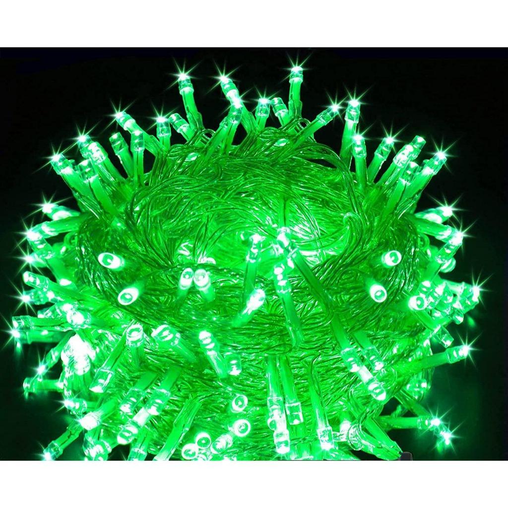 Светодиодная пиксельная гирлянда 36 футов | Светящиеся на 360° медные проволочные огни для украшения дома, Дивали и Рождества | Ярко-зеленый | Упаковка 1 шт.