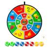 1 Set Gooey Ball Dart Board Sticky Balls Colorful Animal Print Great Stickiness Wall-mounted Kids Decompression Throwing Target Ball