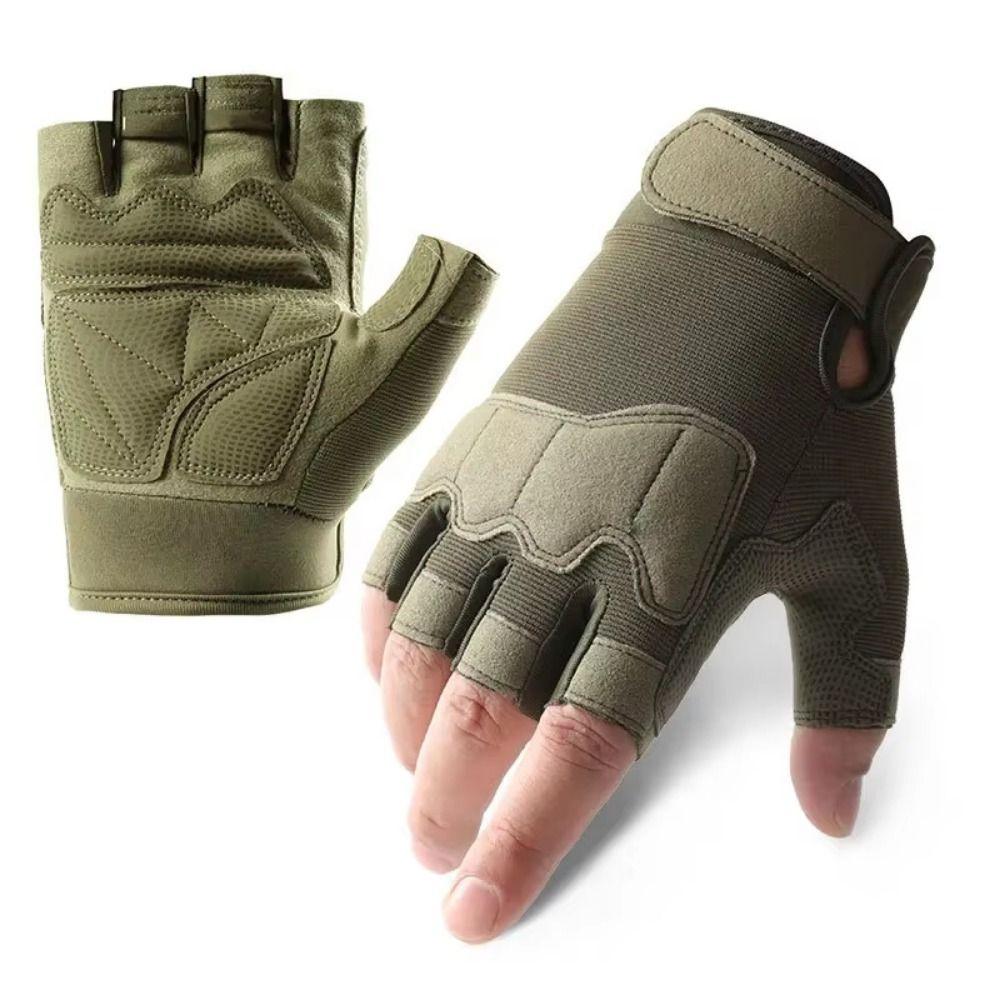 Wear-Resistant Motorcycle Gloves Vintage Half Finger Gloves Retro Racing Gloves Women Men