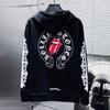 8359 CHROME HEARTS 2025 New Spring and Autumn Plus-size Thin Style Classic Style Logo Zipper Hooded Sweatshirt for Couples