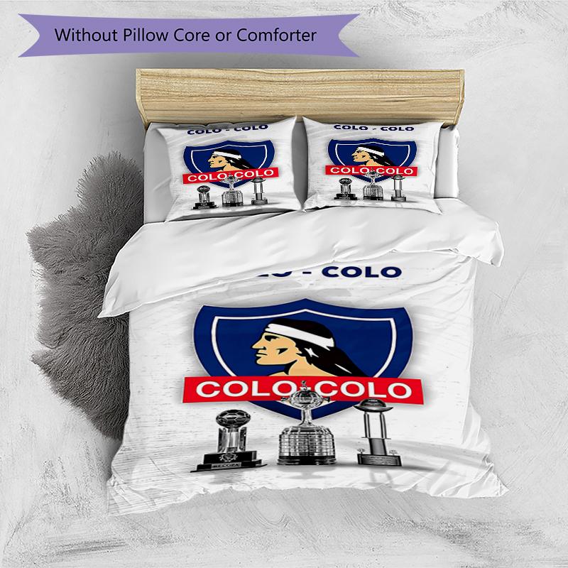 3pcs Football Team (34) Design Cover Set - HD Printed Bedding with 1 Cover and 2 Pillowcases - Perfect for Home and Dorm Decor