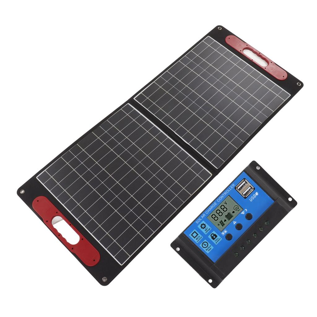 80W 18V Folding Solar Panel Kit IP65 Waterproof Portable Monocrystalline Foldable Solar Panel with