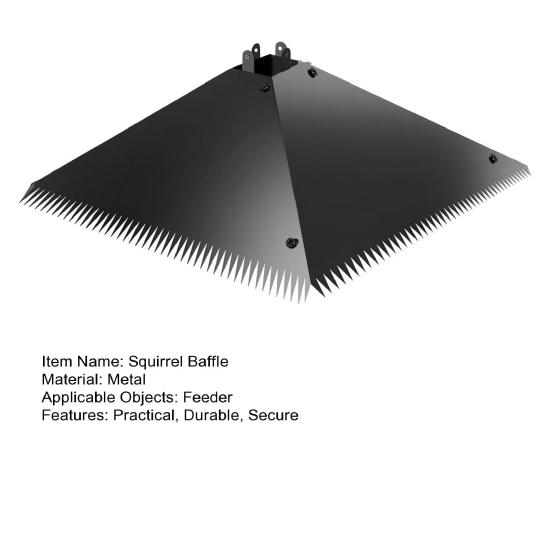 Защитный экран от белок, крепление на столбе, металлический ограничитель от белок, наружный квадратный экран от белок для защиты подвесных кормушек и домиков