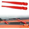 Red Front Window Windshield Wiper Blade ABS Trim Cover for 18+ Jeep Wrangler JL