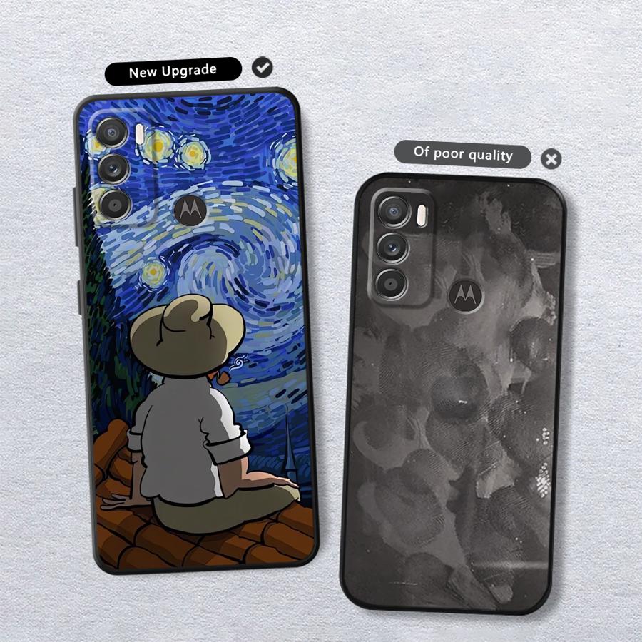 Van Gogh Starry Night Case for Motorola Moto G52 G60s Edge 20 Pro 30 Lite G71 G50 G51 G73 G32 G22 Edge40 G53 G30 Phone Cover