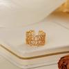 Unique Vintage Style Lace Water Drop Adjustable Copper Ring For Women Fashion Jewelry