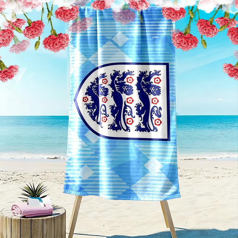 England National Men's Football Team Print Beach Towel, Large Soft Quick Dry Towel for Beach Camping Swimming