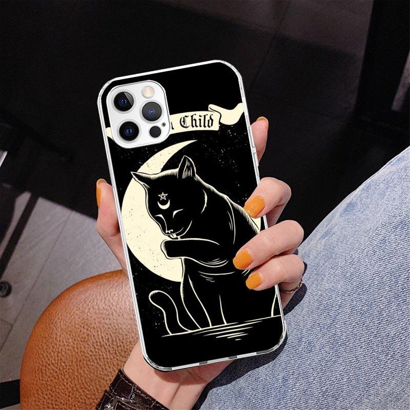 Witch And Cat Colorful Cute Phone Case For iPhone 17 Air 16 Pro Max 16E 15 + 14 Plus 11 12 13 Mini 7 8 SE Gift Print Cover Funda