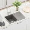 Grey Kitchen Sink 670 x 460 mm 80percent  Quartz and 20percent  Resin