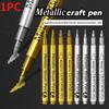 1PC Waterproof Metallic Marker Pens Permanent Paint Marker Pen for DIY Crafts Scrapbooking Mark Artist Illustration Stationery