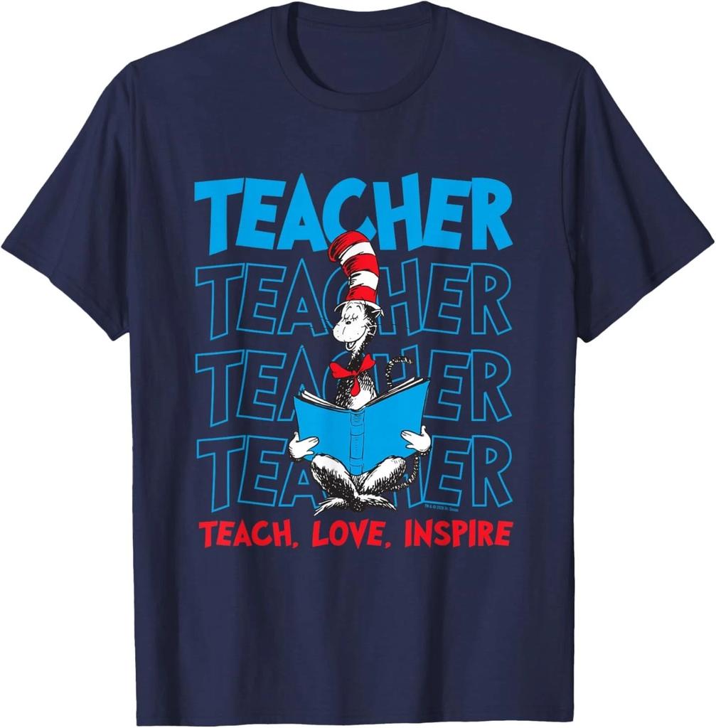 Dr Seuss Cat in The Hat Teacher Officially Licensed T-Shirt