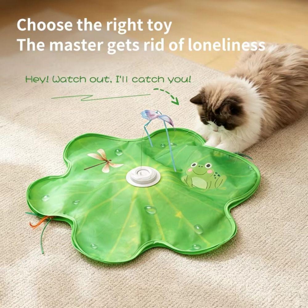 Built-in Feathers Hide And Seek Cat Toy Motion Activated Smart Cat Teaser Toy Relieve Boredom