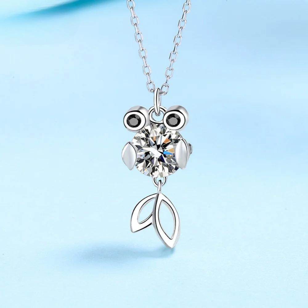 Gold Inlaid Moissanite Fish Necklace Pt950 Platinum Koi News Niche Diamond Pendant Wedding Gift Fine Jewelry