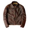 Chinese Size Swallow Tailed Men Leather Jacket Vintage Motorcycle Jackets 100% Cowhide Leather Coat Male Biker Clothing Asian Size