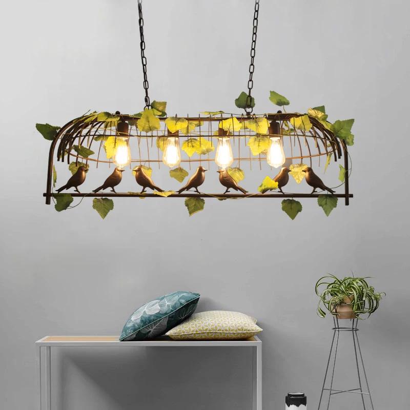 Loft Bird Lamp Vintage Подвесной светильник Iron Industrial Living Room Restaurant Decoration Подвесной светильник Современная люстра