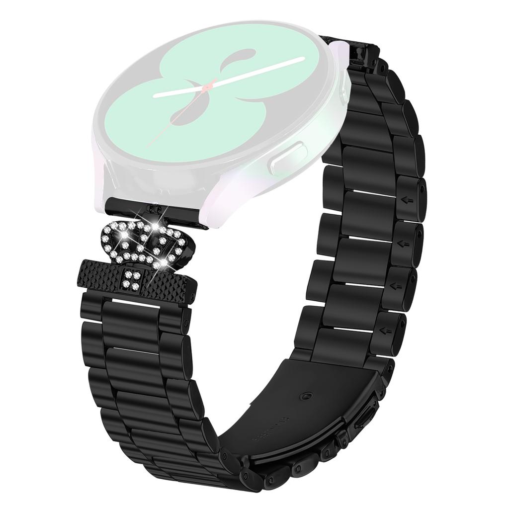 For Coros Apex 42mm Stainless Steel Strap Crown Shape Rhinestone Decor Watch Band