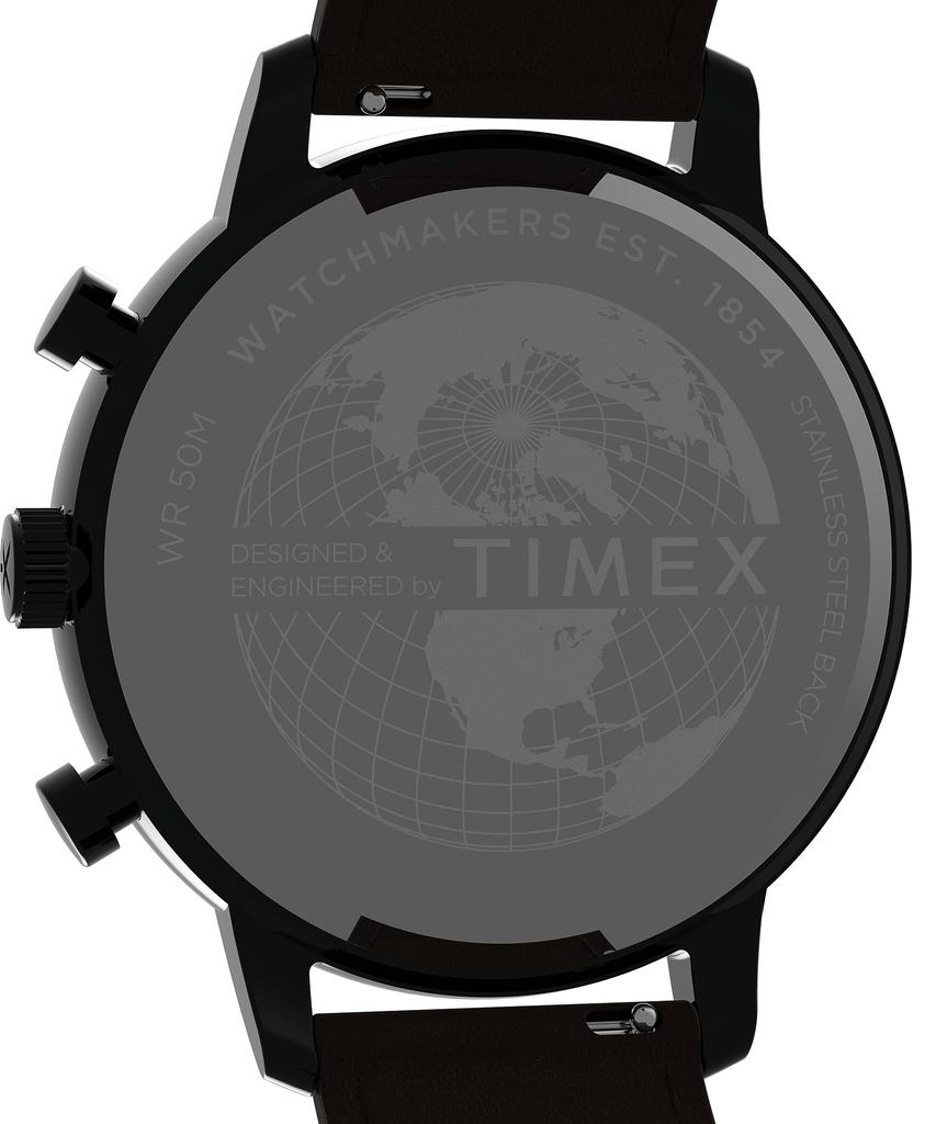 Часы Timex Men's Chicago Day-Date 45 мм, коричневые/черные/черные. , Часы Chicago, один размер, 45 мм.