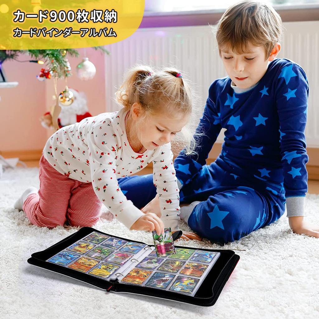 Картотека, коллекционная картотека, 9 карманов, вмещает 900 карт, 50 карт, обложка из ПВХ, водонепроницаемая и устойчивая к истиранию, портативная папка для карт