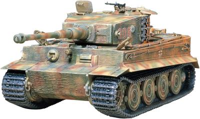 Tamiya 1/35 Военная миниатюра Серия Нет. 146 Немецкий армейский тяжелый танк Tiger I Поздний выпуск Пластиковая модель 35146