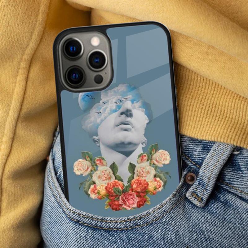 Винтажная забавная статуэтка, мягкий чехол для телефона для iPhone 17 Air 16e Pro max 15 Pro 13 14 Plus 11 12 MagSafe, магнитный чехол