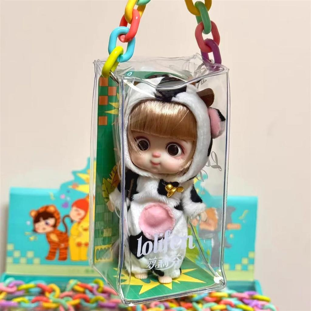 13см Мини-кукла BJD шарнирное тело Улыбающееся удивленное выражение Лица Куклы для девочек Серия Animal Dress Up Подарок для девочки Аниме SD