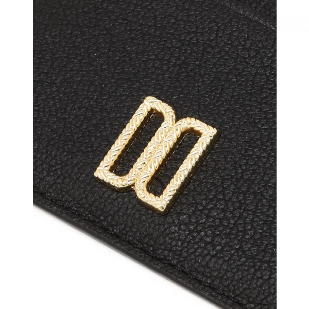 Daks Black Dd Logo Leather Card Wallet Dcho6e150bk