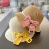 Cute Straw Hat for Children High Quality Sun Hat with Bowknot Ornament Spring Summer Sun Protection Hat