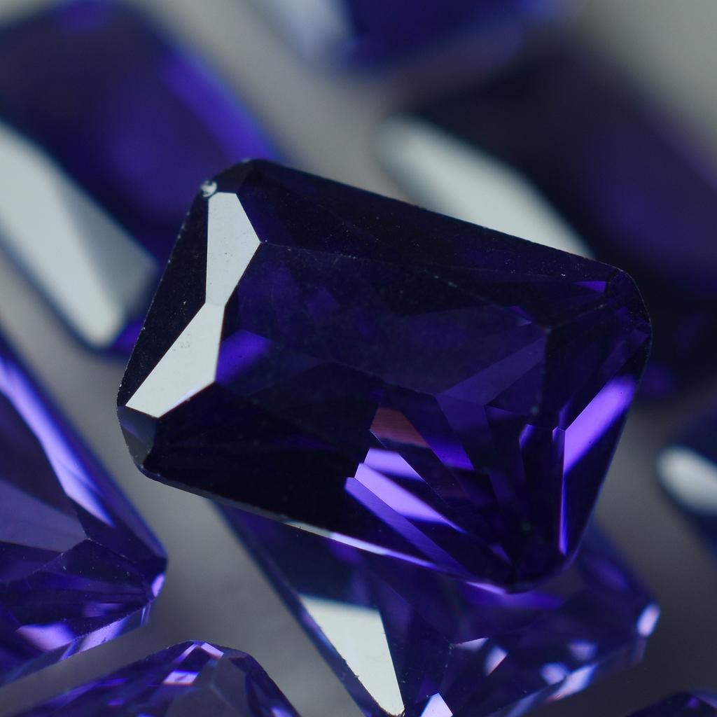 Emerald Cut Purple Tanzanite 15 Pcs Natural Loose Gemstone 7x5 MM Lot