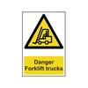 Знак Scan Danger Forklift Trucks - ПВХ 200 X 300 мм