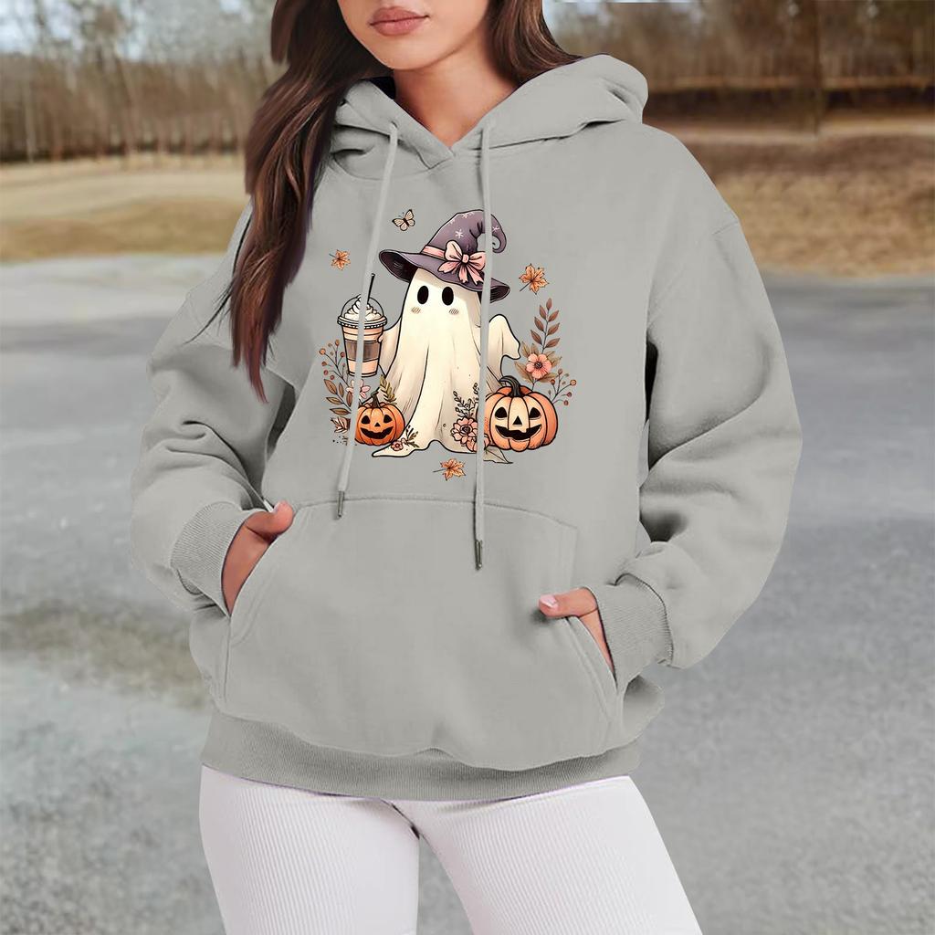 Женские свитшоты оверсайз, флисовые толстовки с длинным рукавом, осенние наряды с карманом