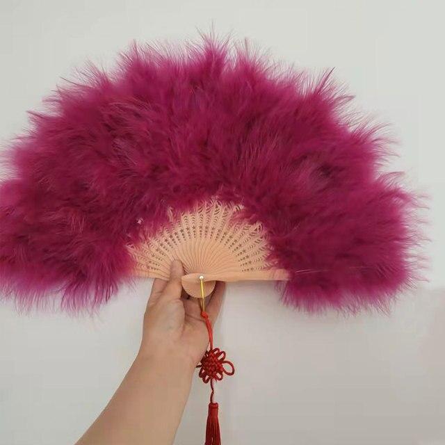 Складной веер с перьями Лолиты, японская милая фея, темно-готический придворный танец, ручной веер, художественный ремесленный подарок, украшение для свадебной вечеринки
