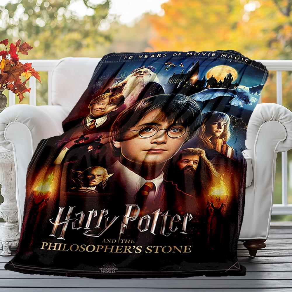 1 шт. Гарри Поттер, Философский камень, Магия Кино, Всесезонное Фланелевое Пледовое одеяло, Мягкое Тепло, Декор для Дома 1031181
