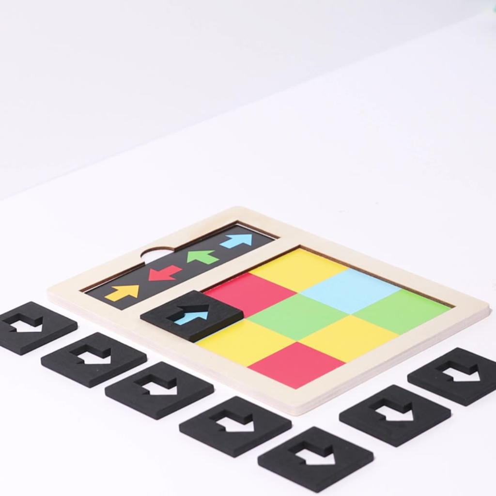 Wooden Enlightenment Toys, Early Education Training Direction Color Games, Children's Shape Training, Thinking Puzzle Toys