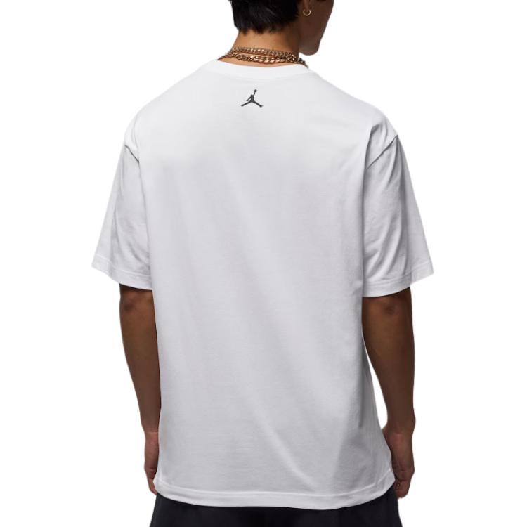 Jordan Animal Pattern Loose Fit Crew Neck Short Sleeve T-Shirt Men tops White IF0786-100