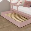 Tiroir de lit 90 x 200 avec sommier BUDDY - rose pastel