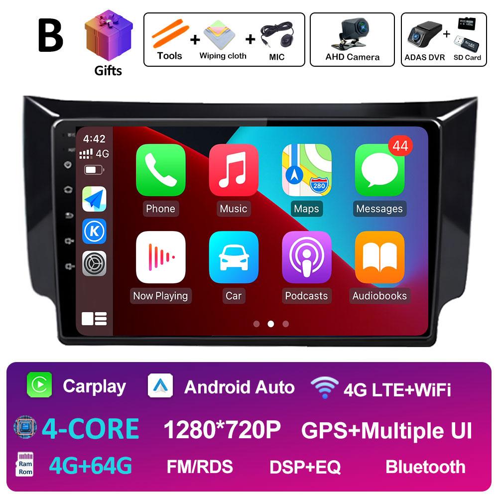 DSP Стерео Беспроводной Carplay Для Nissan Sylphy B17 Sentra 12 2012 2013 2014 2015 - 2018 WIFI Авто Аудио Видео Мультимедийный Плеер BT