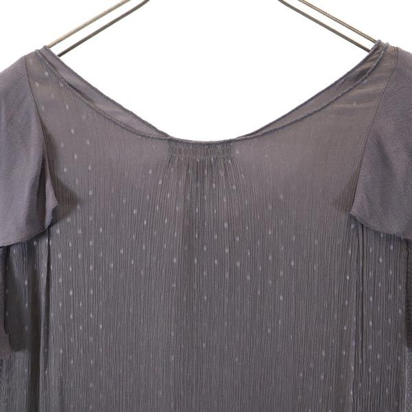 Athe' Vanessabruno Silk Blend Short Sleeve Tunic 36 Gray Women Used