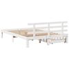 Solid Wood Bed with Drawers White 150x200 cm Pine