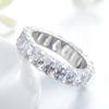 Tancise Classic 925 Sterling Silver  Zircon Ring Ladies Jewelry Wedding Promise Party Gift