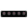5 Gang Toggle Rocker Switch Panel For Car Boat Marine RV Truck 12V Blue Red Green Led