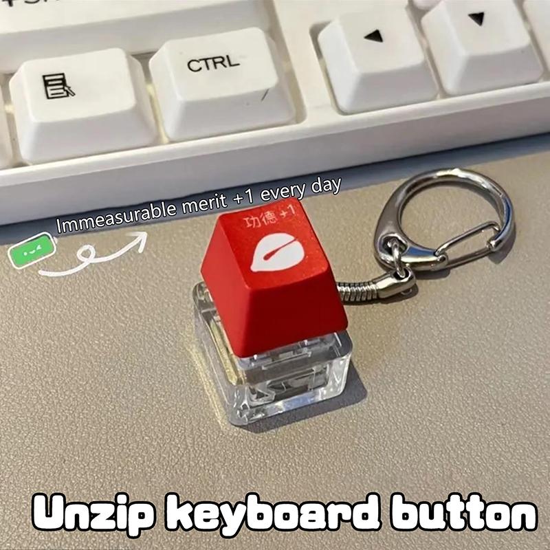 Merit +1 Muyu декомпрессионный брелок светодиодная лампа кнопка кончик пальца механическая клавиатура клавиша колпачок подвеска игрушка антистресс