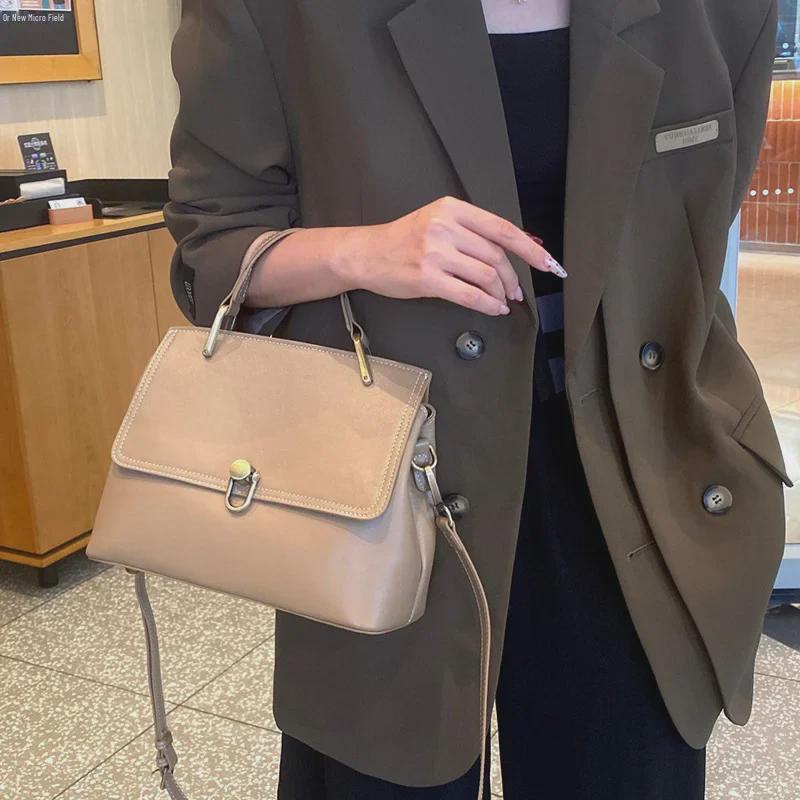 Стильная женская сумка через плечо из натуральной кожи большой вместимости – универсальная сумка-мессенджер