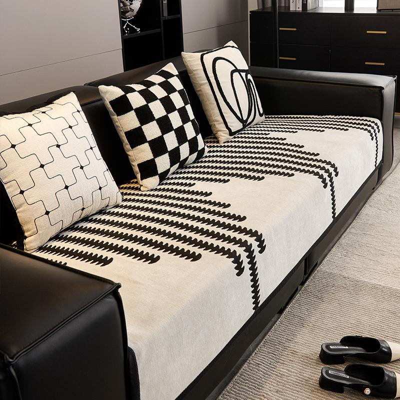 Light Luxury High-Grade Sofa Cushion Four Seasons Universal Non-Slip Leather Sofa Seat Cover Cover Dedicated Cover Towel